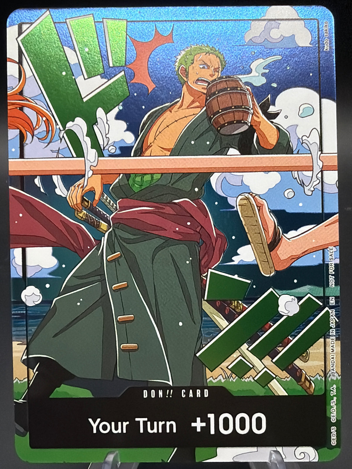 One Piece TCG: DON!! Card (World United) (Zoro) - One Piece Promotion Cards (OP-PR)