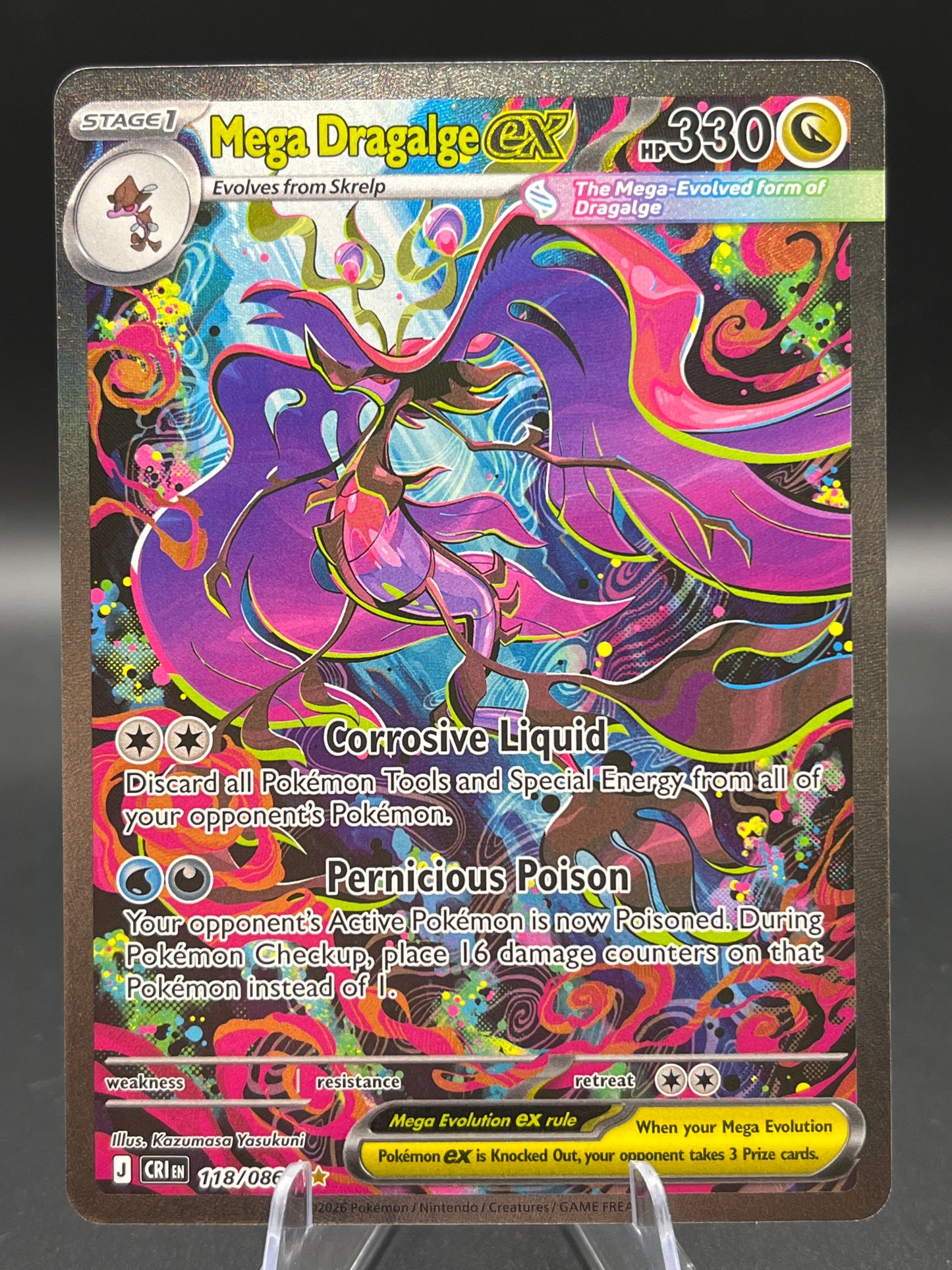 Pokémon TCG: 2026 Mega Dragalge ex - 118/086 - ME04: Chaos Rising