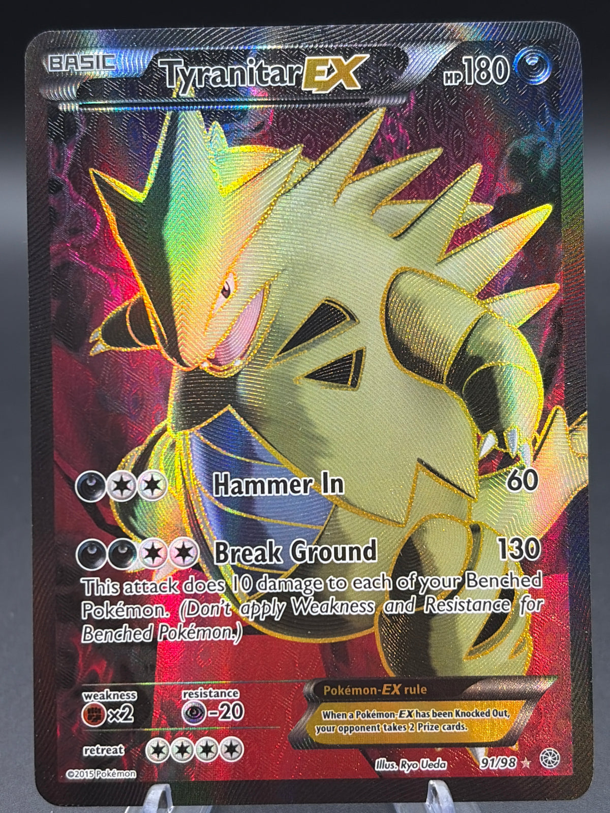 Pokémon TCG: 2015 Tyranitar EX 91/98 XY: Ancient Origins
