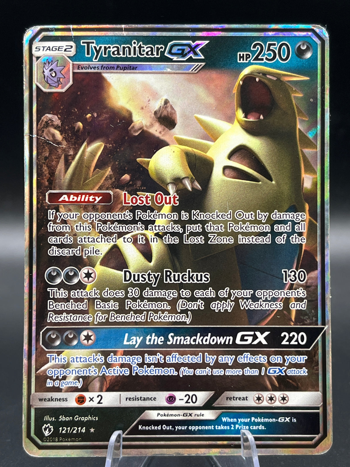 Pokémon TCG: 2018 Tyranitar GX 121/214 - SM - Lost Thunder