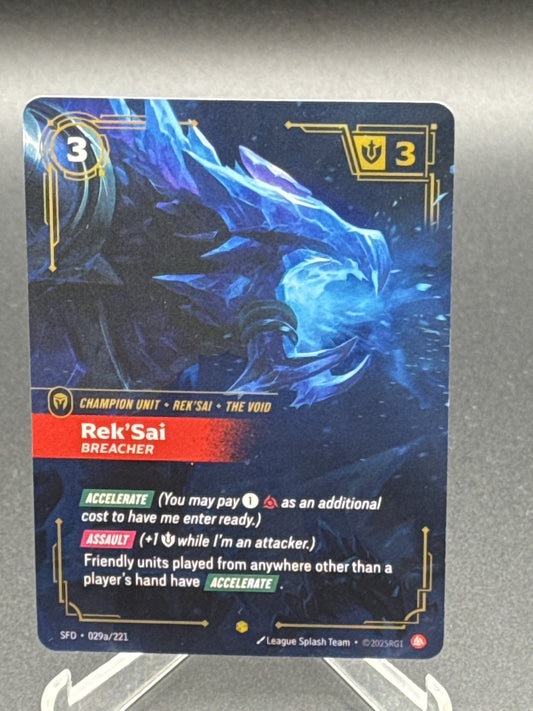 Riftbound TCG: 2026 Rek'Sai -Breacher 029a/221 (Alternate Art) - Spiritforged