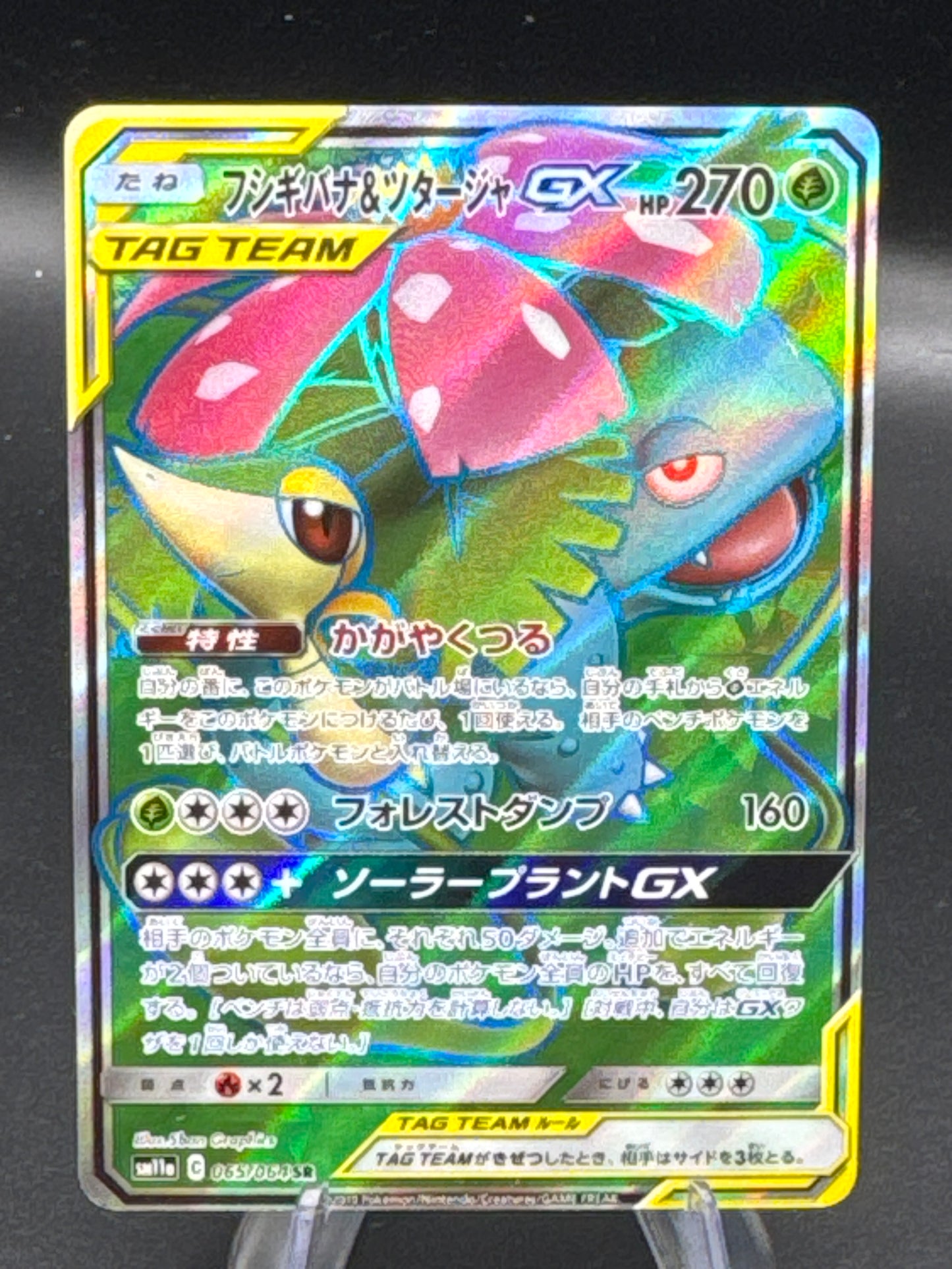 Pokémon TCG: 2019 Japanese Venusaur & Snivy GX 065/064 HR sm11a: Remix Bout