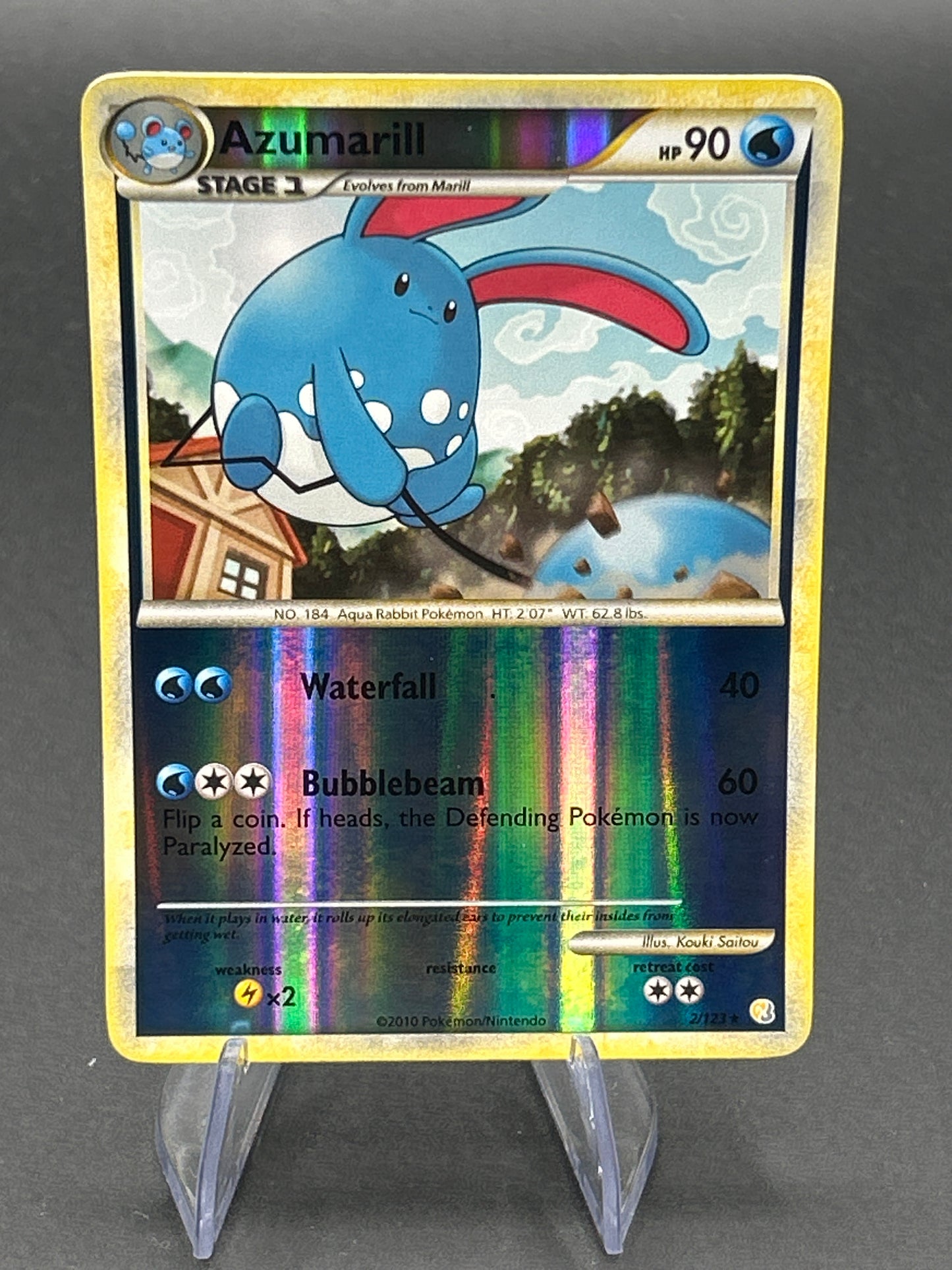 Pokémon TCG: 2010 Azumarill - 2/123 - HeartGold/SoulSilver - Reverse Holo