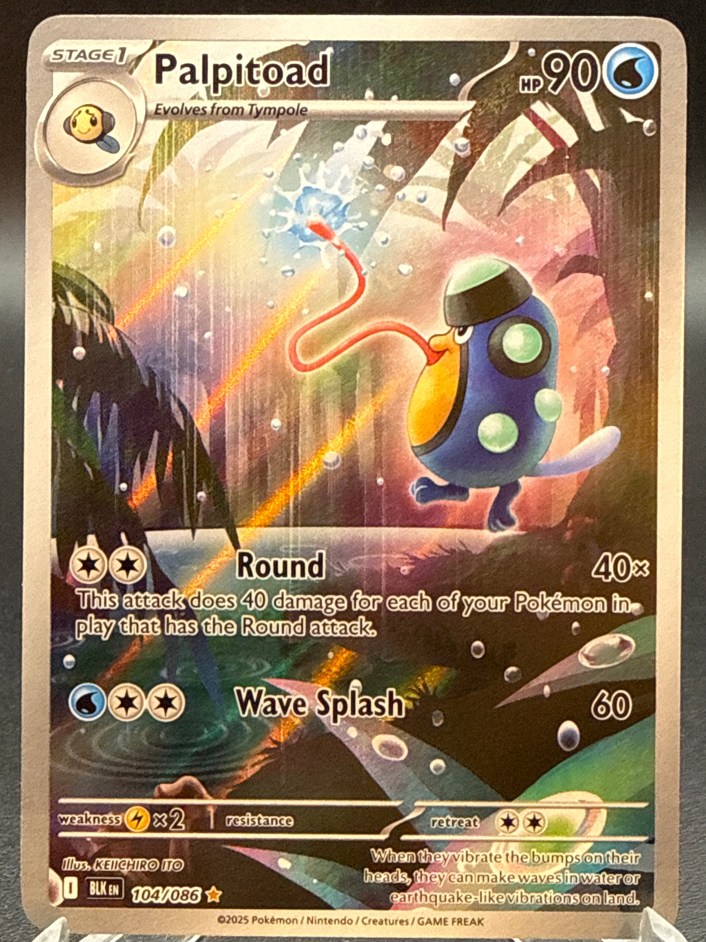 Pokémon TCG: 2025 Palpitoad 104/086 SV: Black Bolt