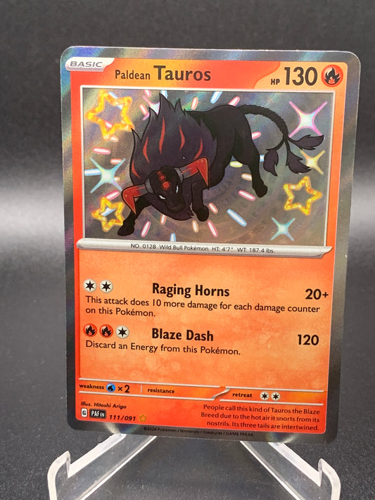 Pokémon TCG: 2024 Paldean Tauros 111/091 S&V Paldean Fates Baby Shiny