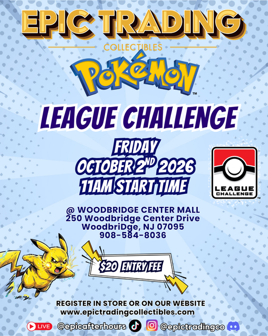 EPIC Pokémon TCG Pokemon Challenge - Woodbridge - Friday, October 2, 2026