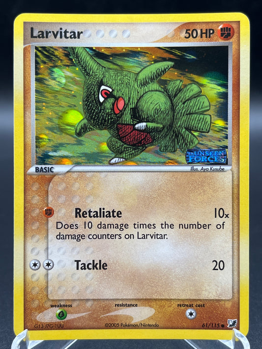 Pokémon TCG: 2005 Larvitar 61/115 Unseen Forces Reverse Holo