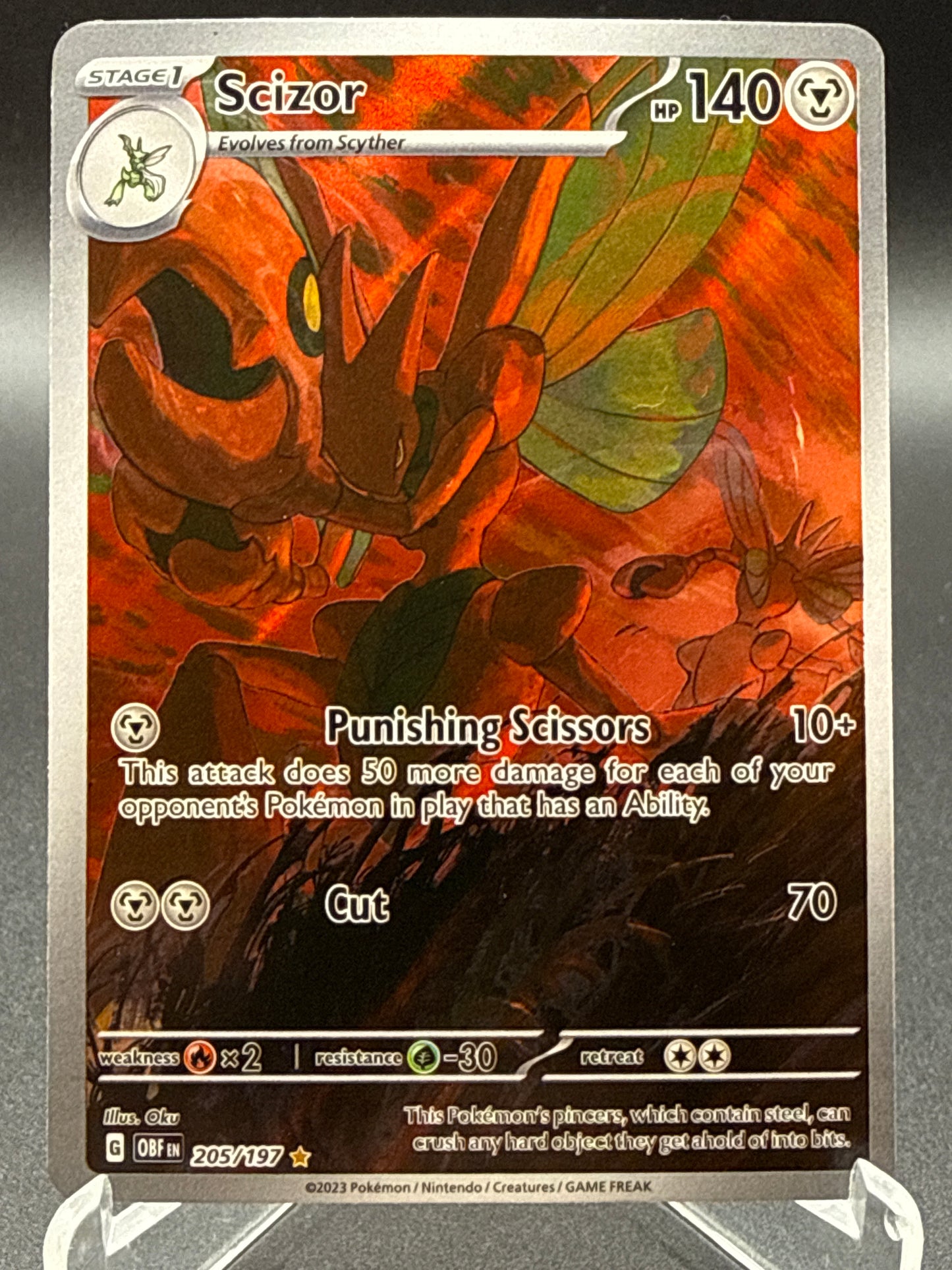 Pokémon TCG: 2023 Scizor - 205/197 - SV: Obsidian Flames