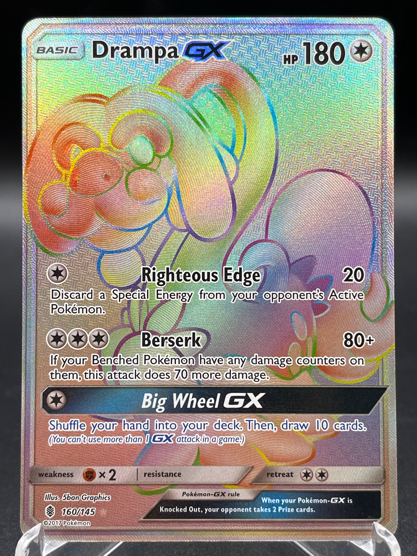 Pokémon TCG: 2017 Drampa GX (Secret) 160/145 - SM: Guardians Rising