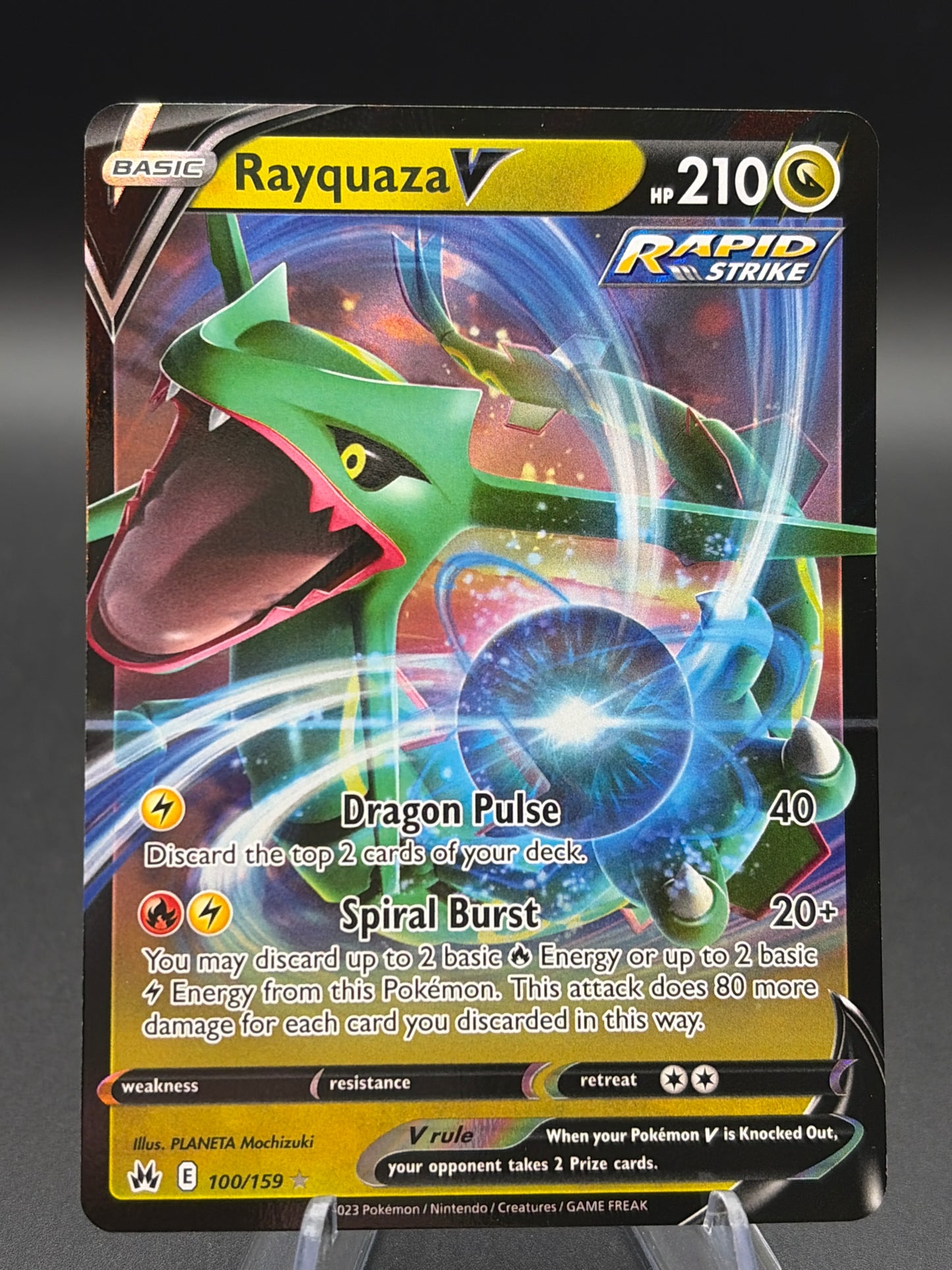 Pokemon TCG 2023 Rayquaza V 100/159 S&S: Crown Zenith