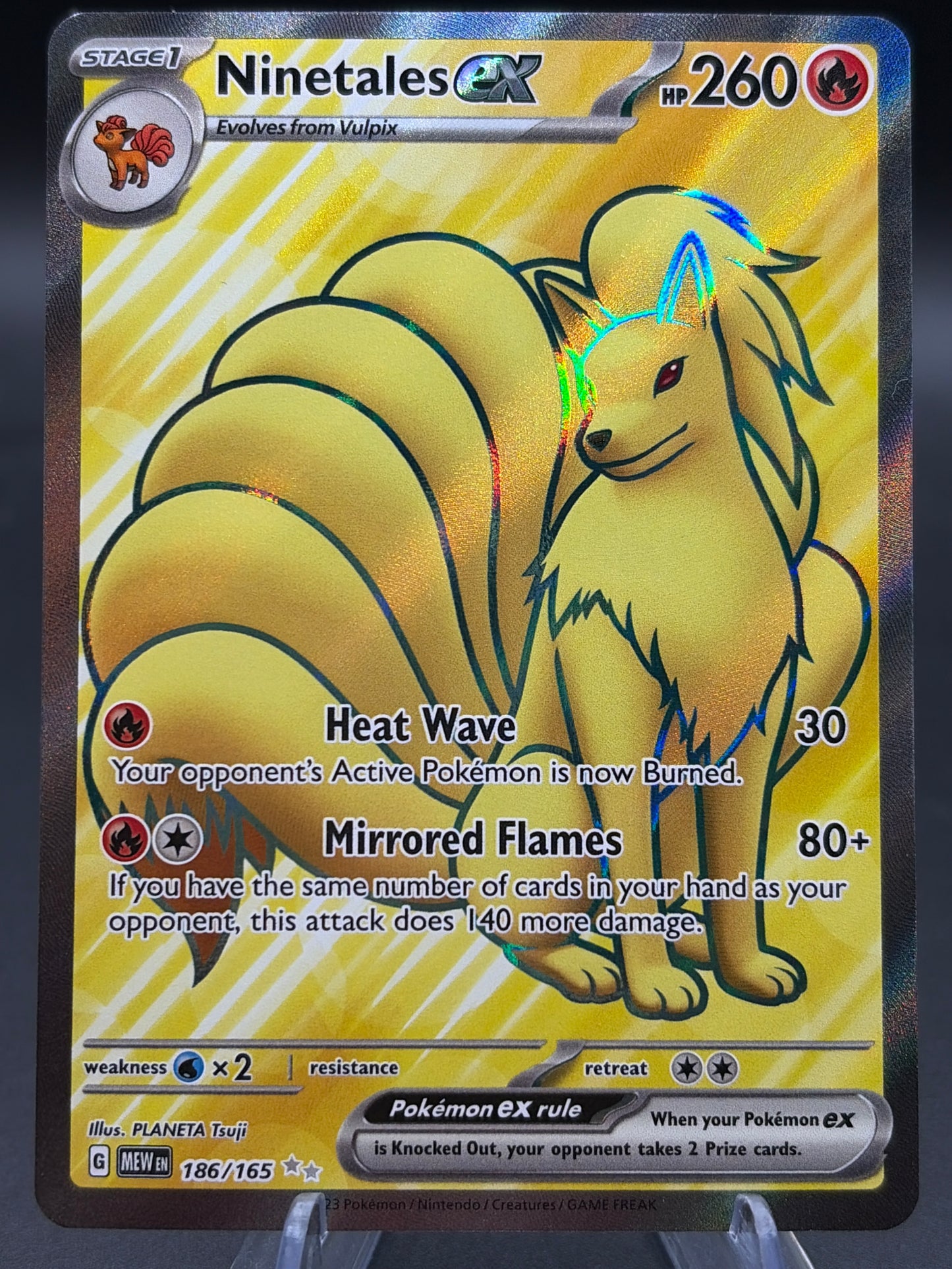 Pokémon TCG: 2023 Ninetales ex 186/165 SV: 151