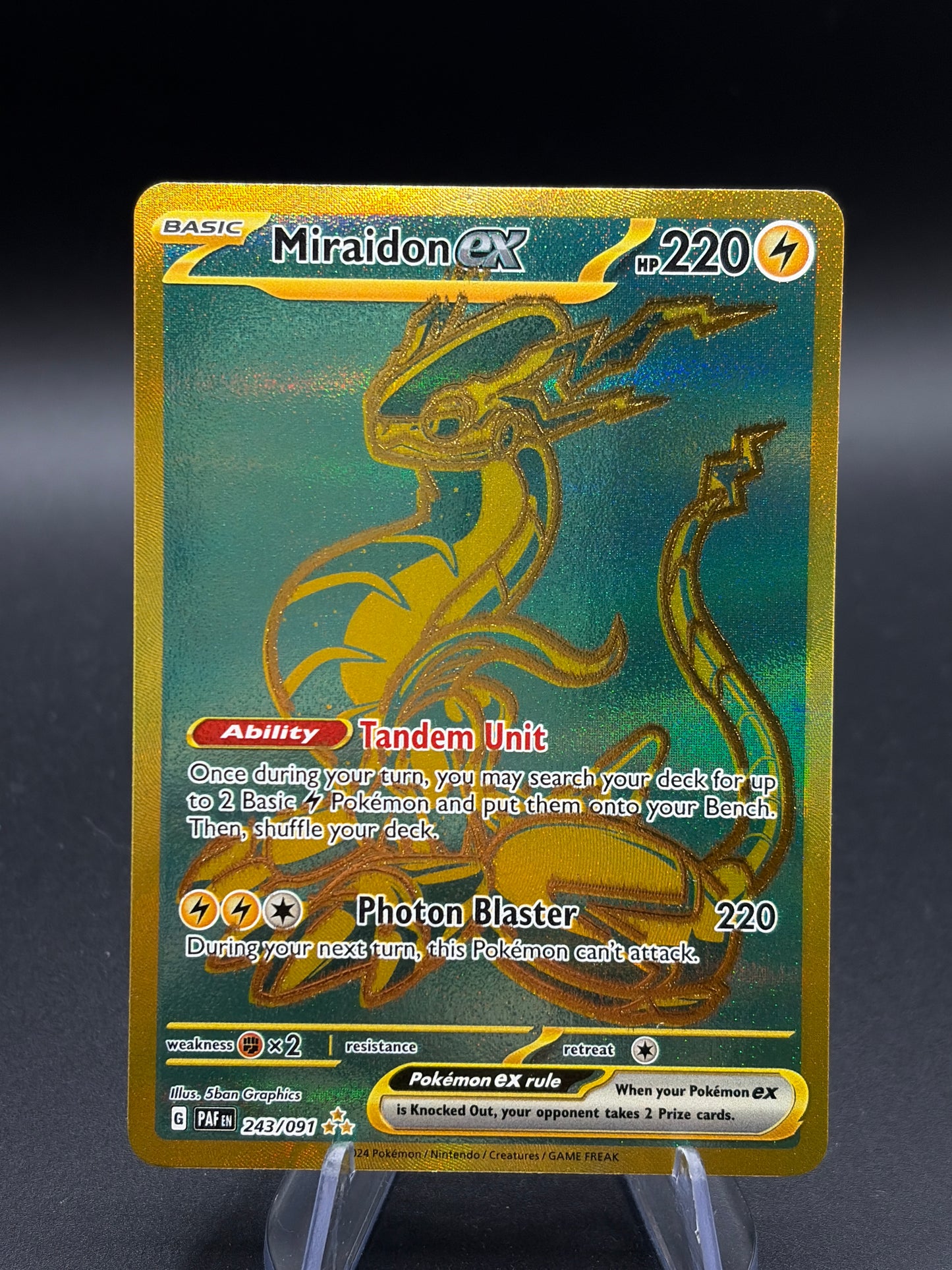 Pokémon TCG: 2024 Miraidon ex 243/91 SV: Paldean Fates