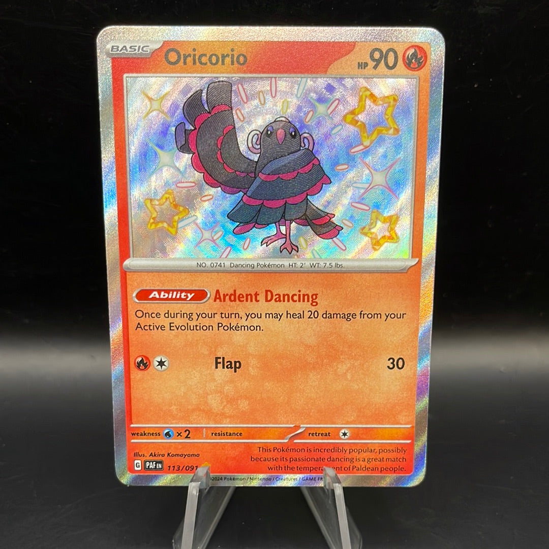 Pokémon TCG: 2024 Oricorio 113/091 S&V Paldean Fates Baby Shiny