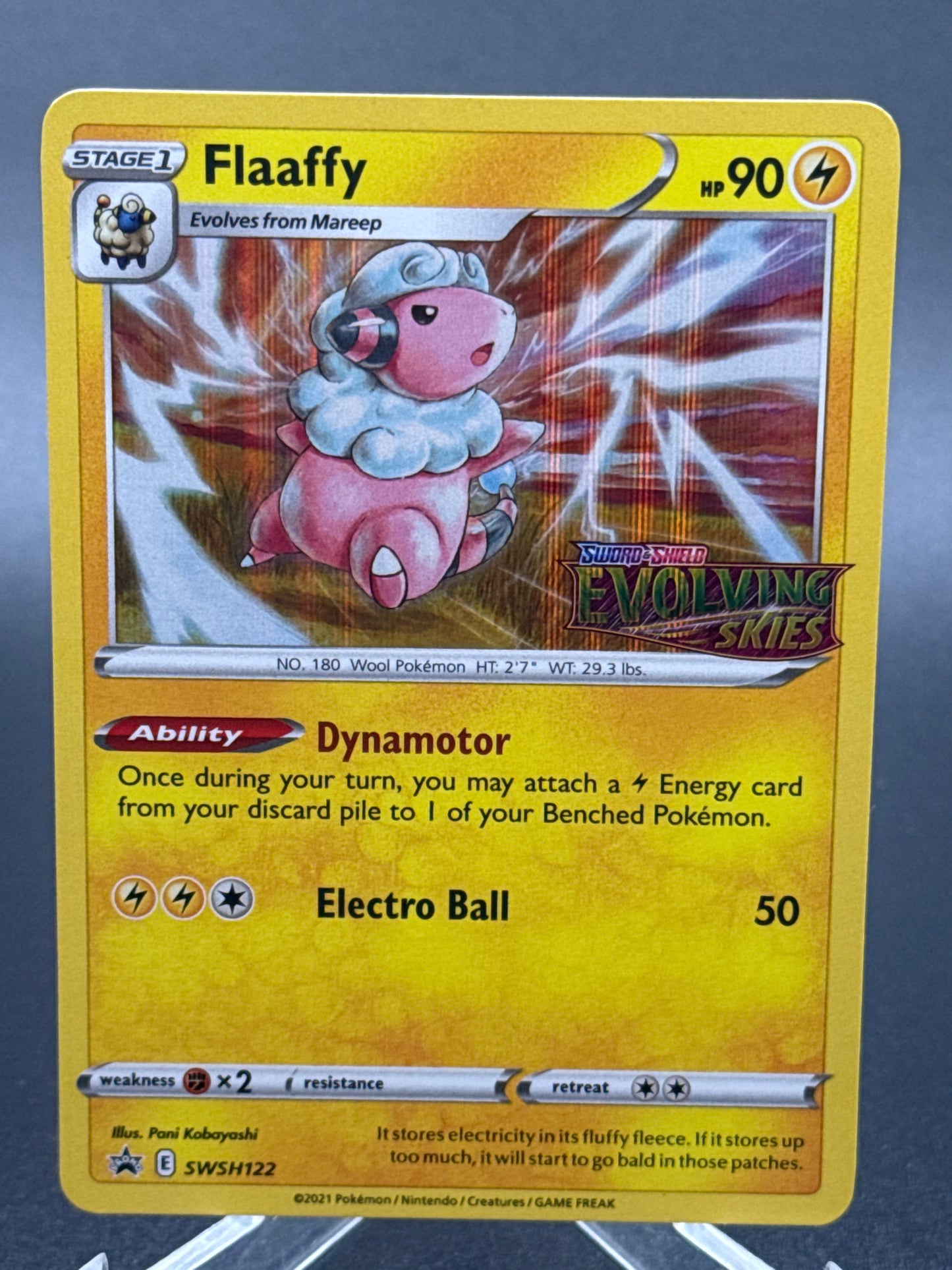 Pokémon TCG: 2021 Flaaffy SWSH122 SWSH: Evolving Skies Prerelease Promo