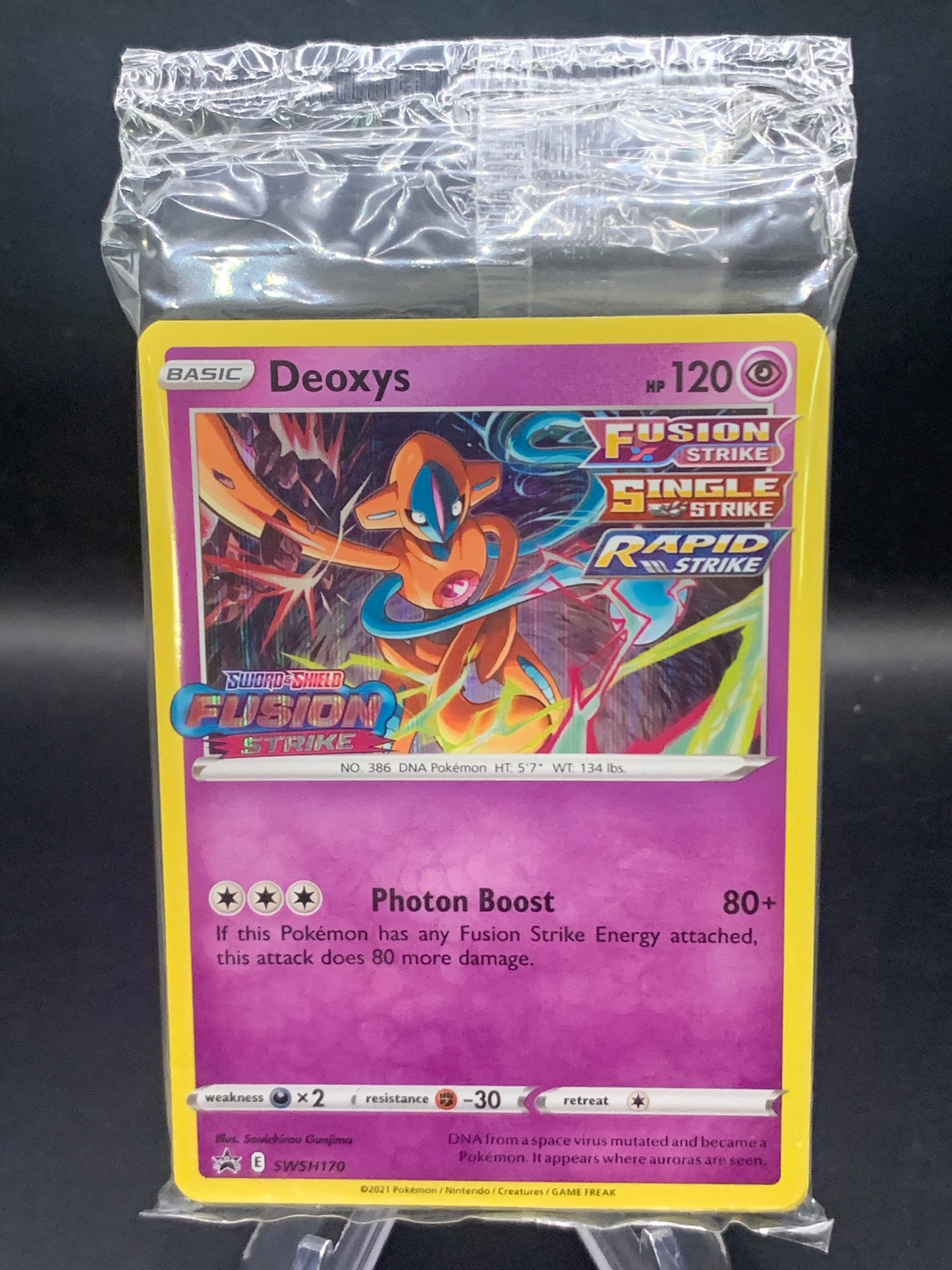 Pokémon TCG: 2021 Deoxys SWSH170 SWSH: Fusion Strike Prerelease (Sealed)
