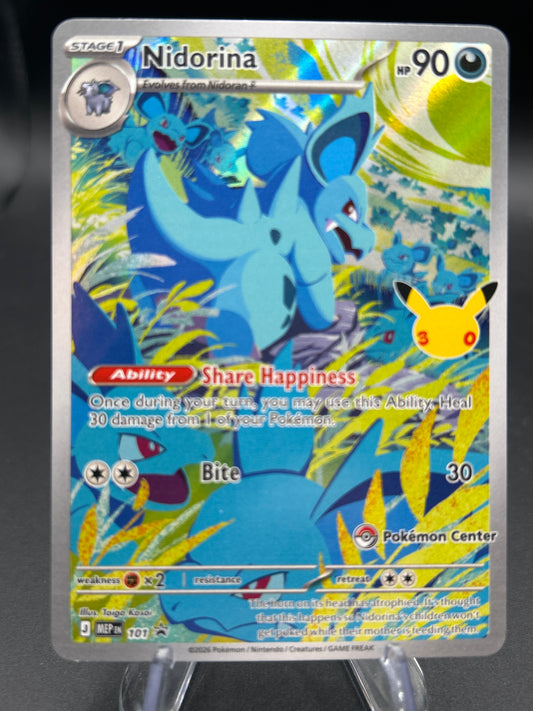 Pokémon TCG: 2026 Nidorina 101 - 30th anniversary Pokemon Center Promo