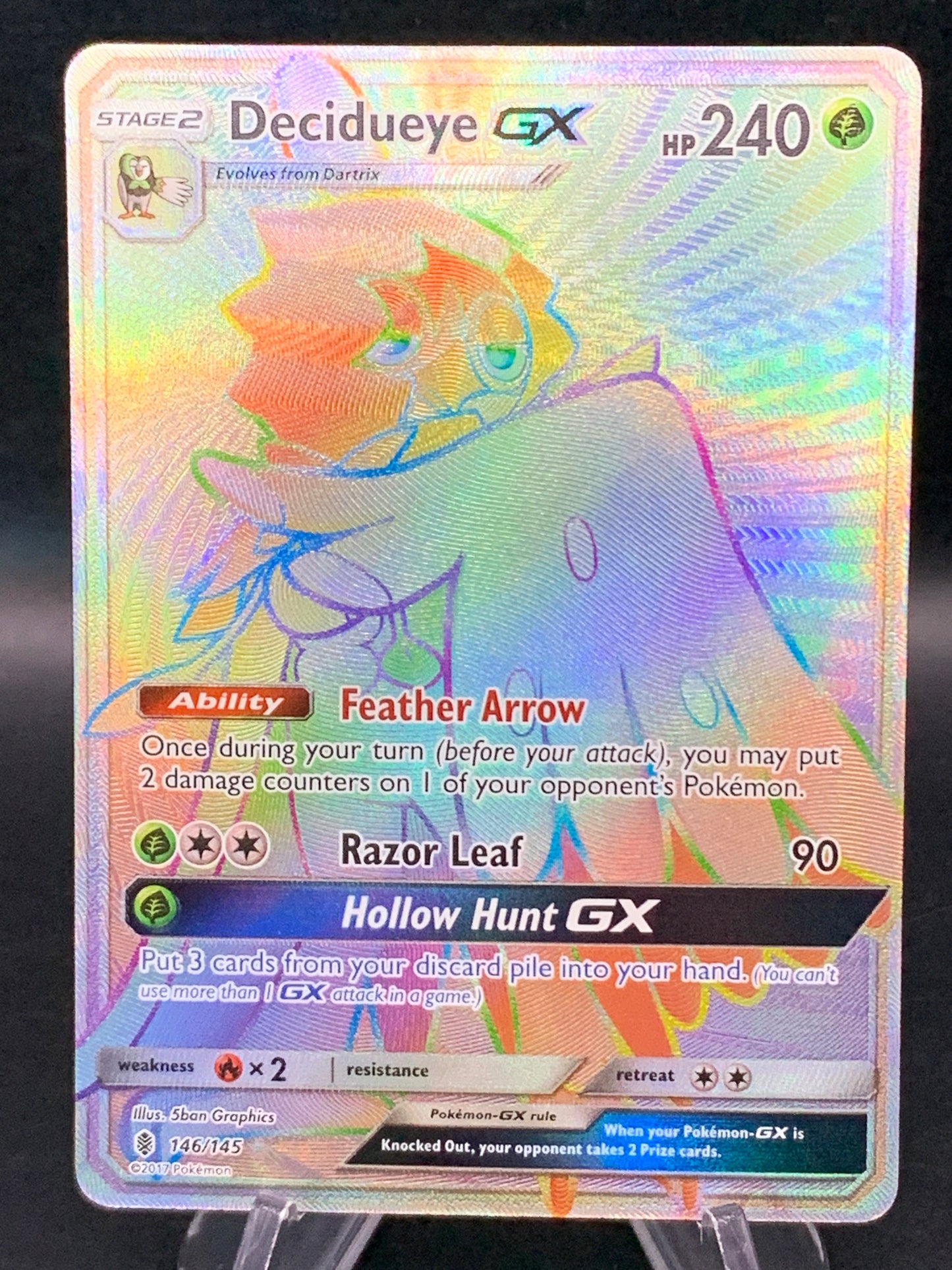 Pokémon TCG: 2017 - Decidueye GX - 146/145 - SM: Guardians Rising