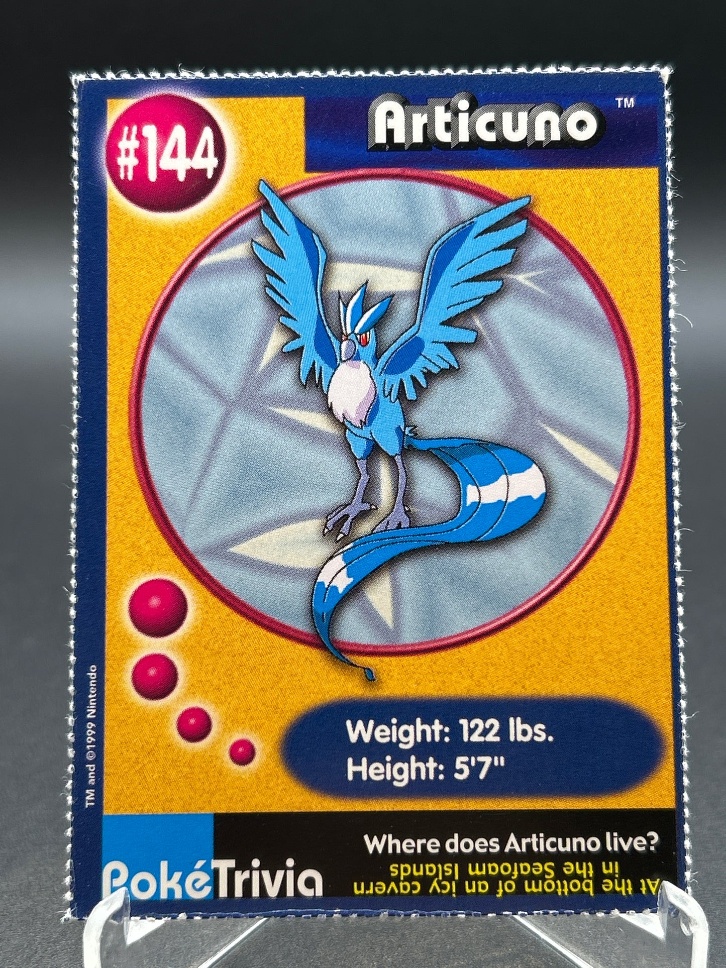 Pokémon TCG: 1999 Articuno #144 - Burger king Poke trivia