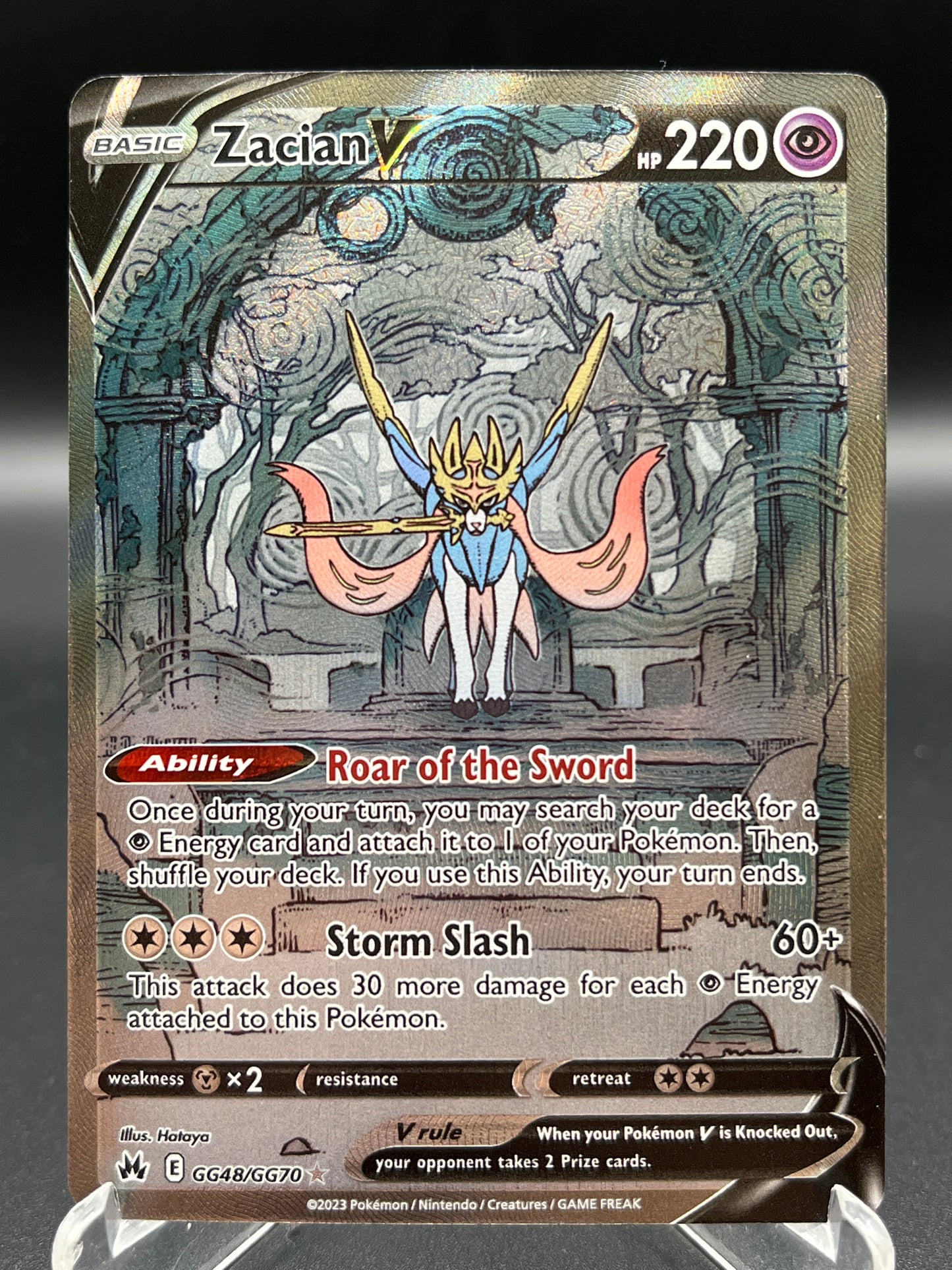 Pokémon TCG: 2023 Zacian V GG48/GG70 SWSH: Crown Zenith Galarian Gallery