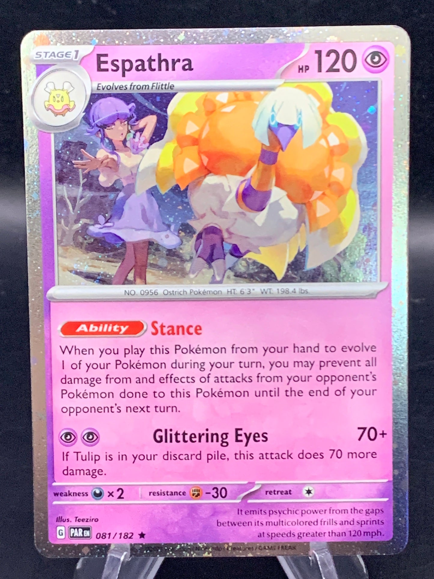 Pokémon TCG 2025 Espathra - 081/182 (Cosmos Holo) Paradox Rift
