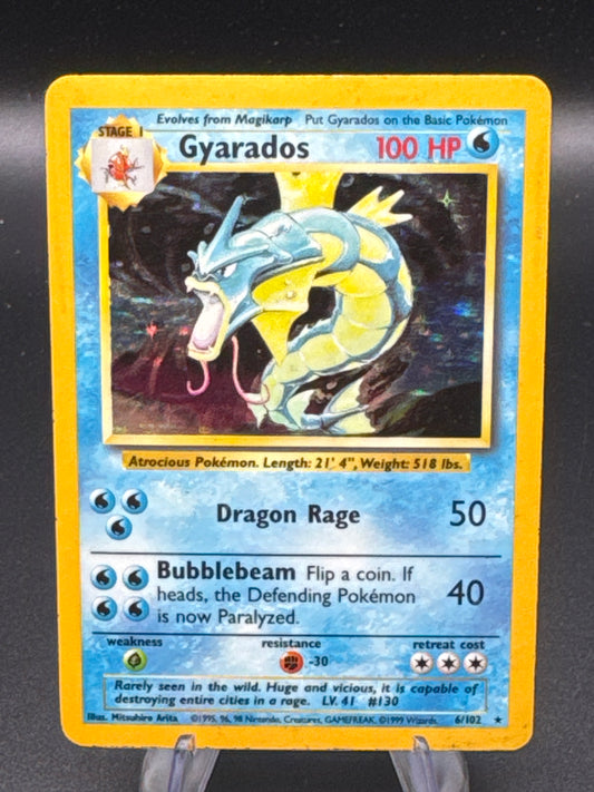 Pokémon TCG: 1999 Gyarados - 6/102 - Base Set Unlimited Holo