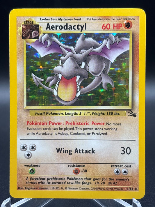 Pokémon TCG: 1999 Aerodactyl 1/62 Fossil Holo
