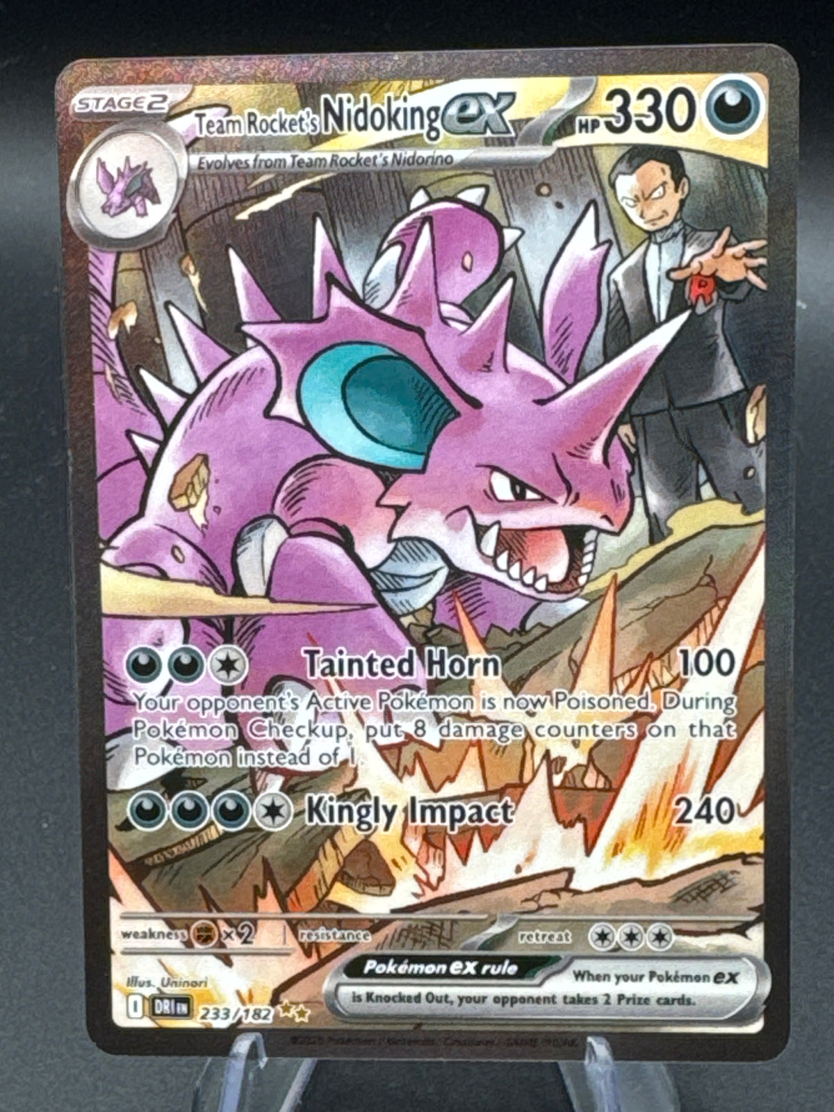 Pokémon TCG: 2025 - Team Rocket's Nidoking ex - 233/182 - SV: Destined Rivals