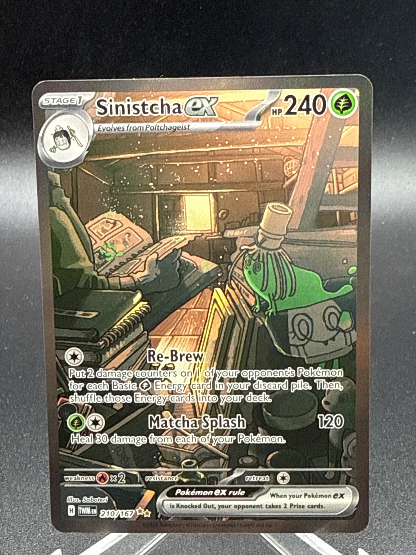 Pokemon TCG: 2024 Sinistcha ex 210/167 S&V: Twilight Masquerade