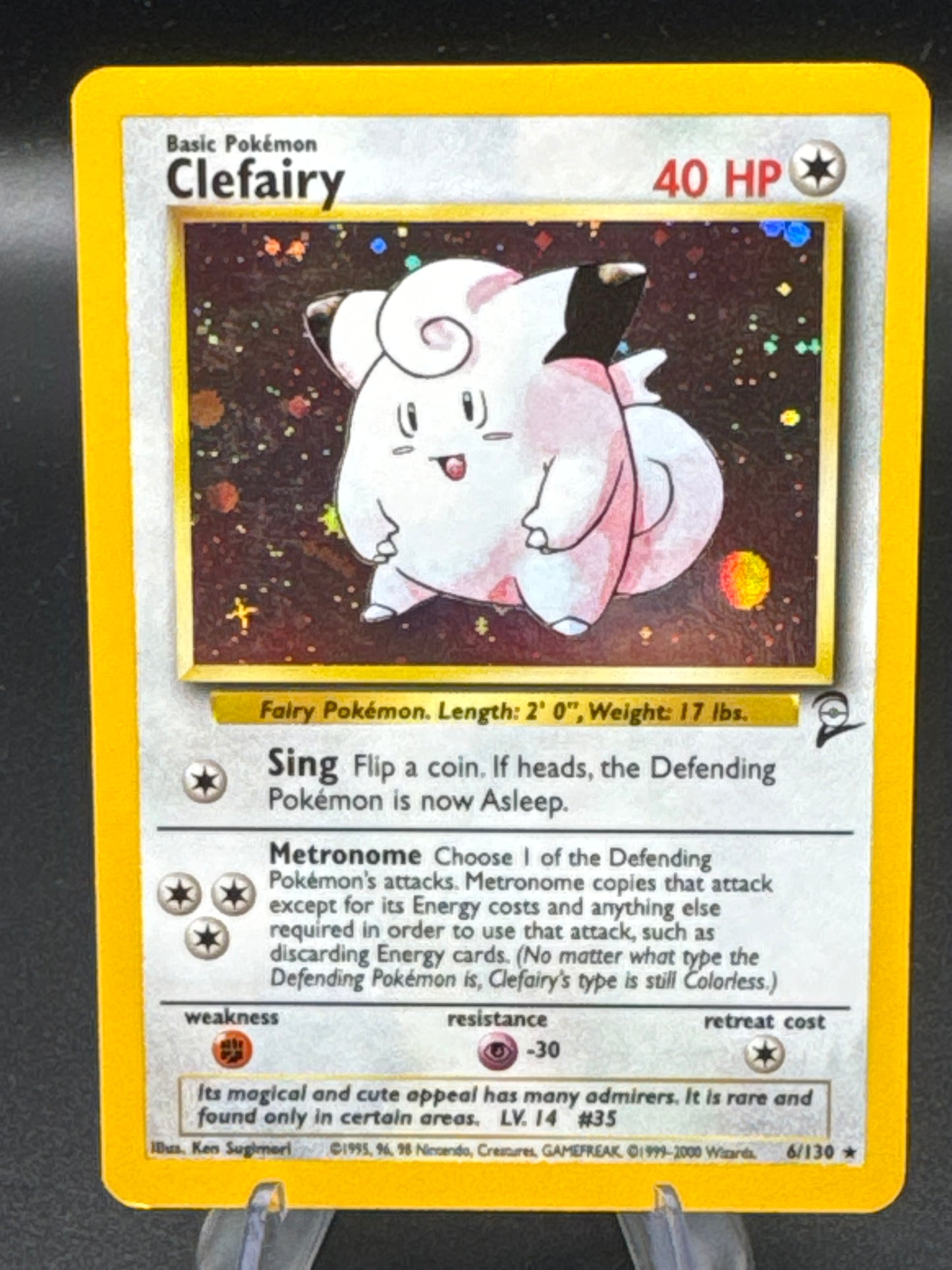 Pokémon TCG: 2000 Clefairy 6/130 Base Set 2 Holo