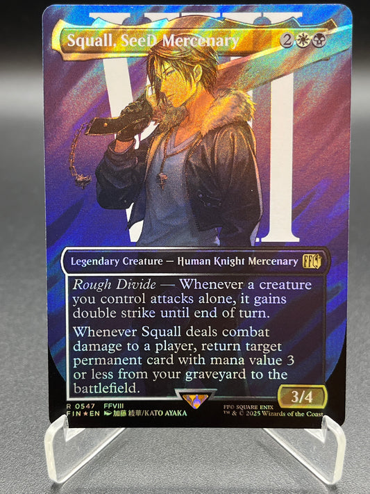 MTG TCG: Squall, SeeD Mercenary (Borderless) (Surge Foil) M 0547 FIN: FINAL FANTASY