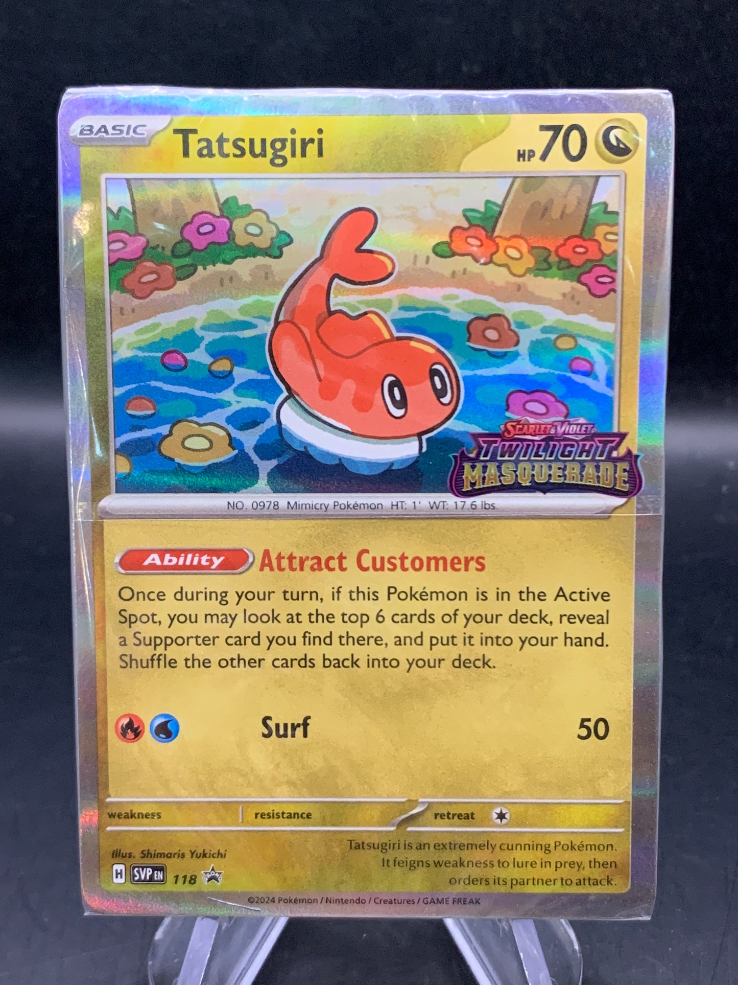 Pokémon TCG: 2023 Tatsugiri 118 SV: Twilight Masquerade Prerelease Promo Sealed