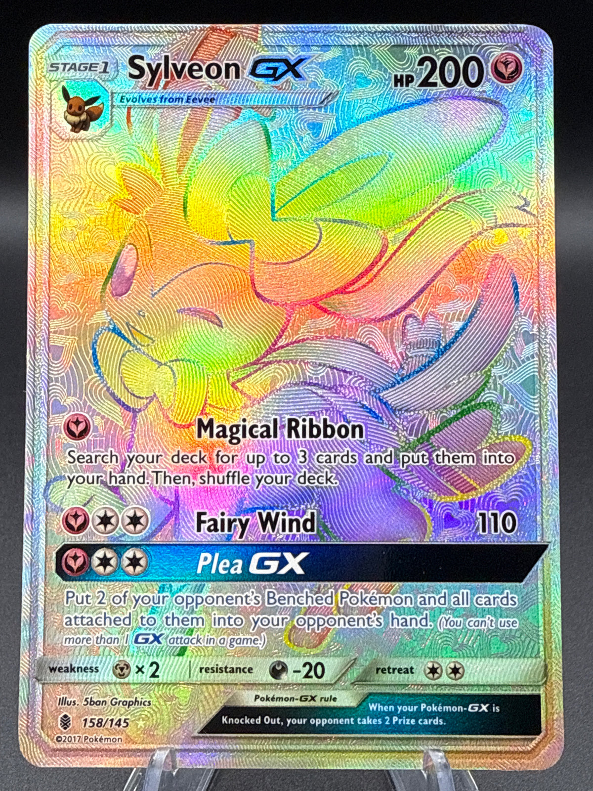 Pokémon TCG: 2017 Sylveon GX - 158/145 - SM: Guardians Rising