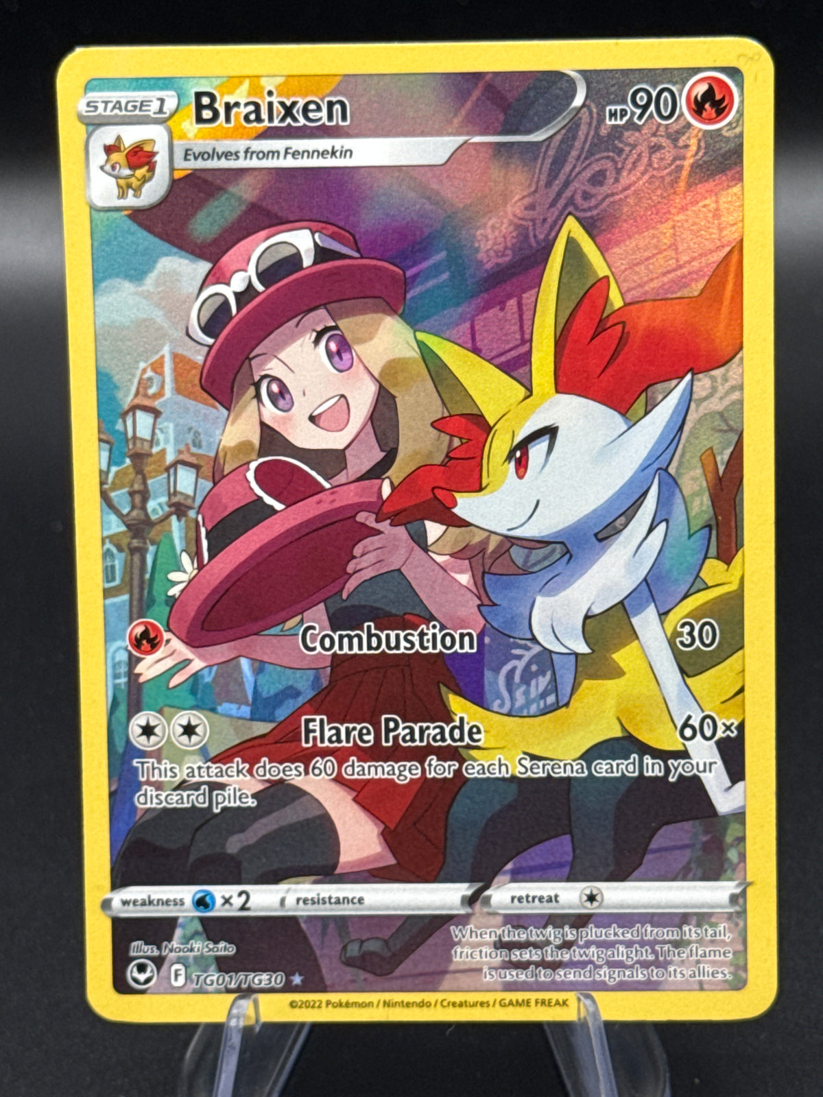 Pokémon TCG: 2022 Braixen - TG01/TG30 - SWSH: Silver Tempest Trainer Gallery