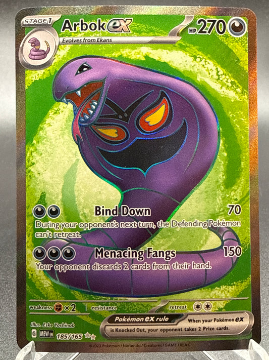 Pokémon TCG: 2023 Arbok ex 185/165 SV: Scarlet & Violet 151