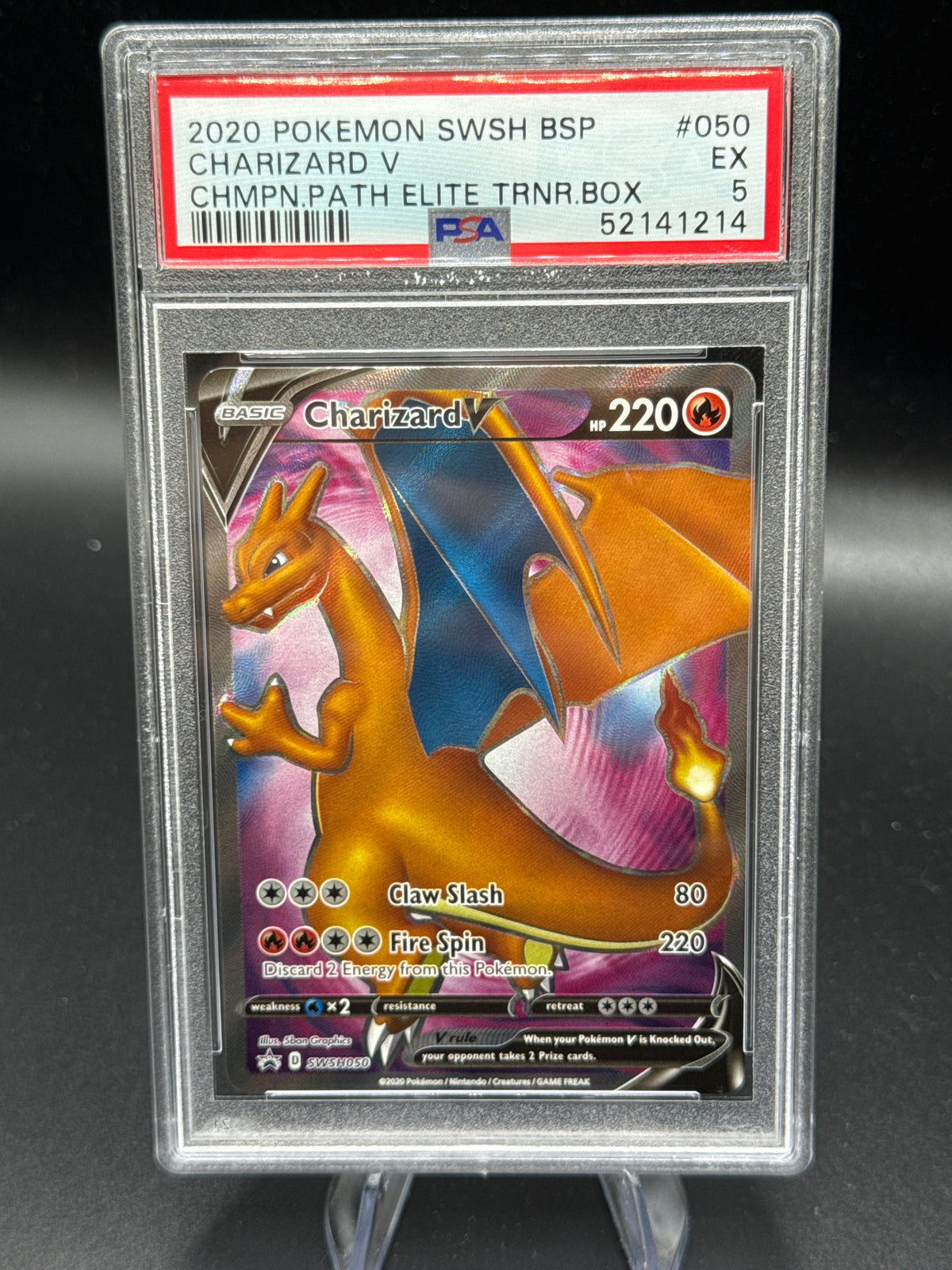 PSA 5 Pokémon TCG: 2020 Charizard V SWSH050 Full Art Promo