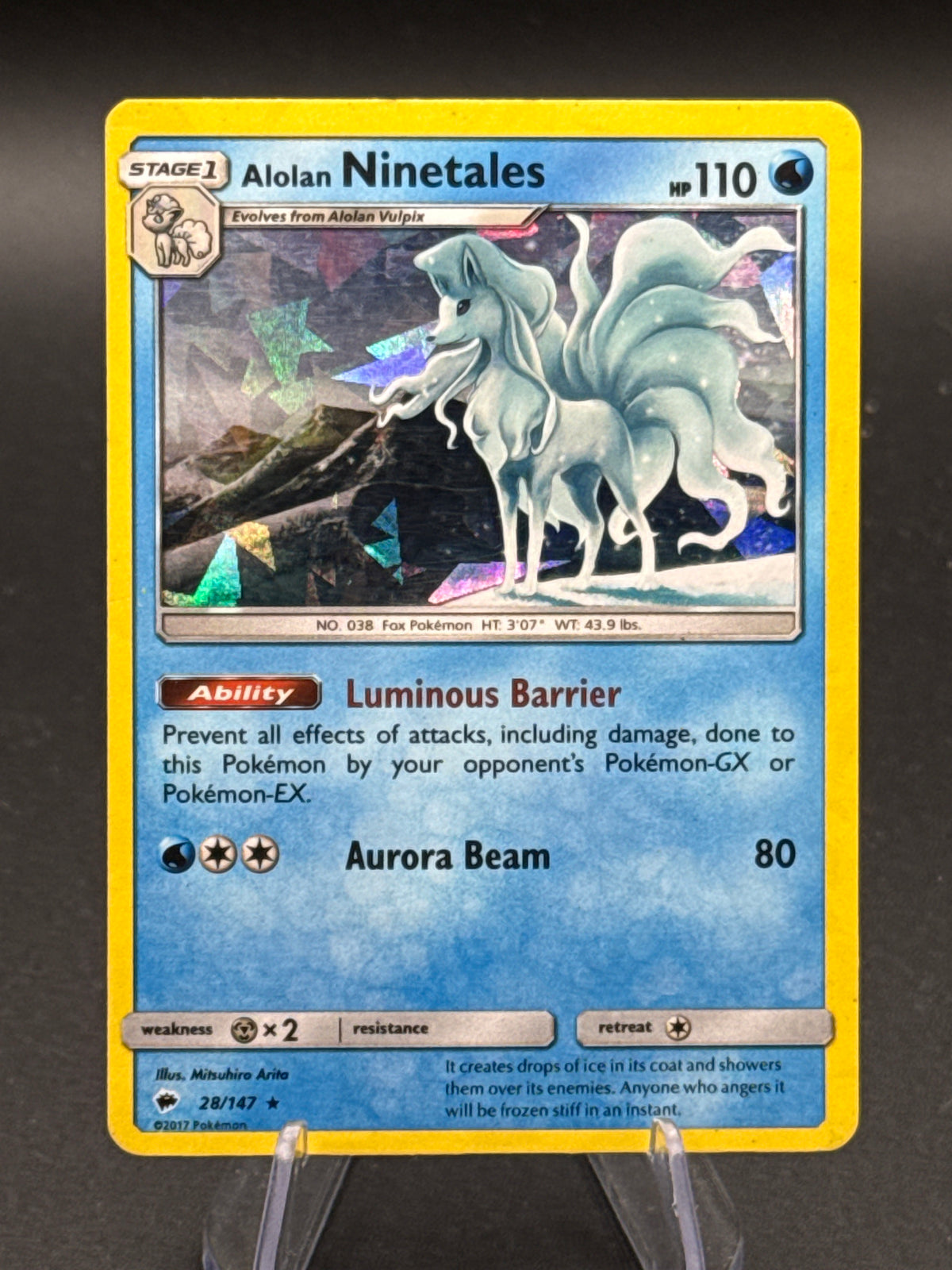 Pokémon TCG: 2017 Alolan Ninetales - 28/147 (Cracked Ice Holo) - Deck Exclusives
