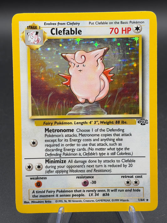 Pokémon TCG: 1999 Clefable 1/64 Jungle Holo