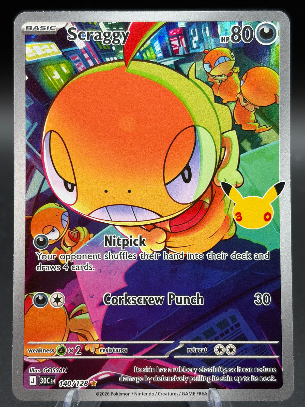 Pokémon TCG: 2026 Scraggy - 140/128 - ME: 30th Celebration (30C)
