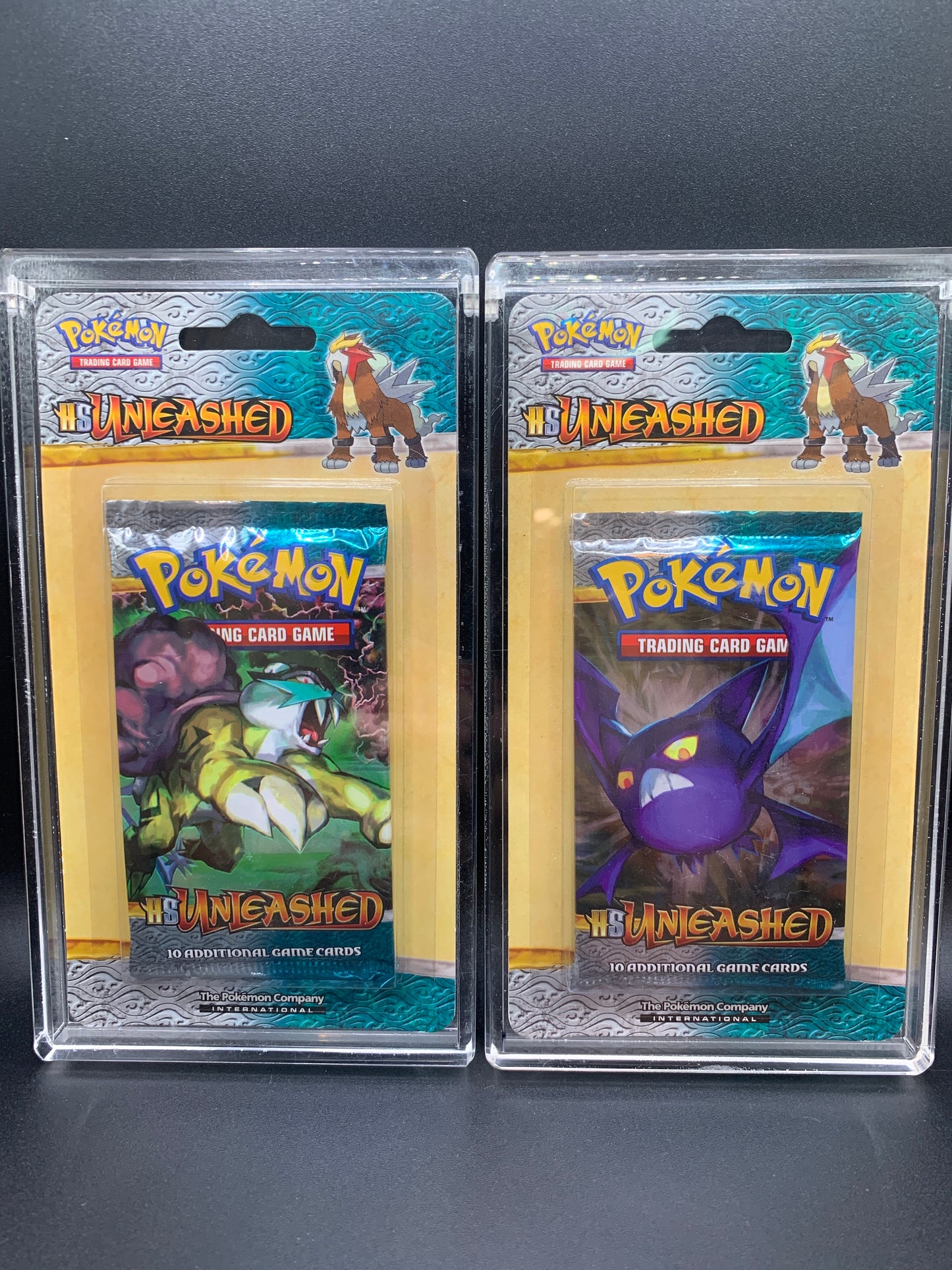 Pokémon TCG: 2010 HS Unleashed - Full Art Set Blister Packs Sealed - Entei, Suicune, Raikou & Golbat