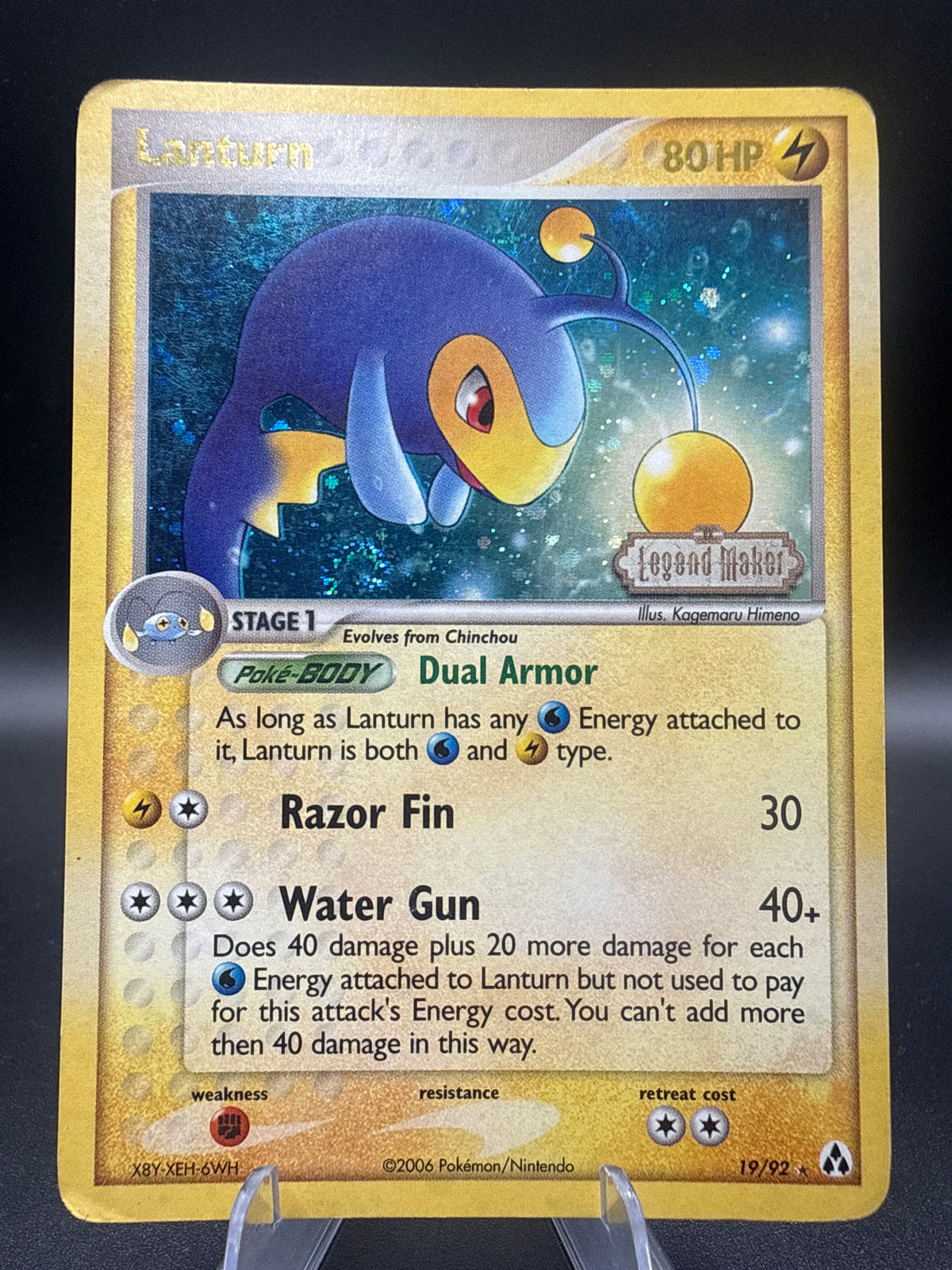 Pokémon TCG: 2006 Lanturn - 19/92 - EX Legend Maker (LM)