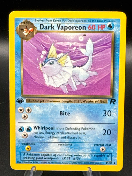Pokémon TCG: 1999 1st Edition Dark Vaporeon 45/82 - Team Rocket