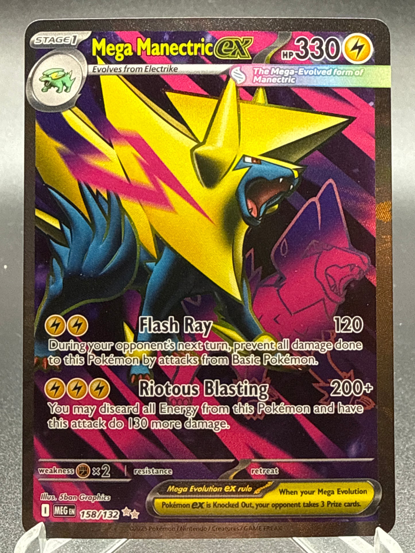 Pokémon TCG: 2025 Mega Manectric ex - 158/132 - MEG: Mega Evolution