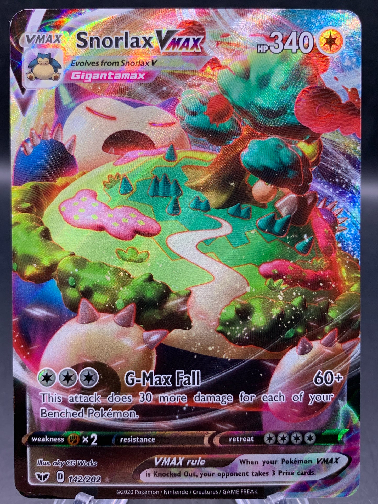 Pokémon TCG: 2020 Snorlax VMAX - 142/202 - SWSH: Sword & Shield (Damaged)