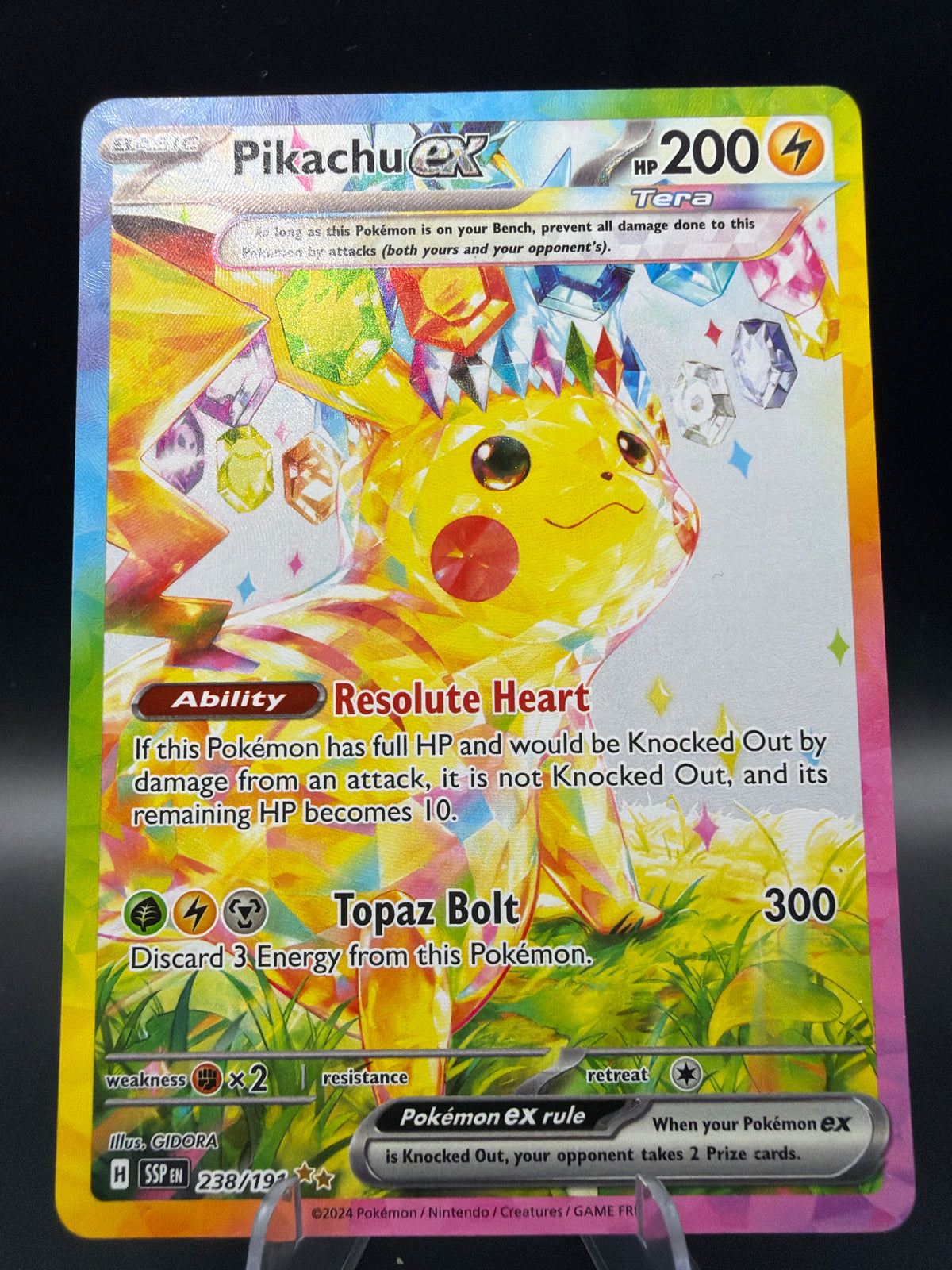 Pokémon TCG 2024 Pikachu ex 238/191 S&V: Surging Sparks