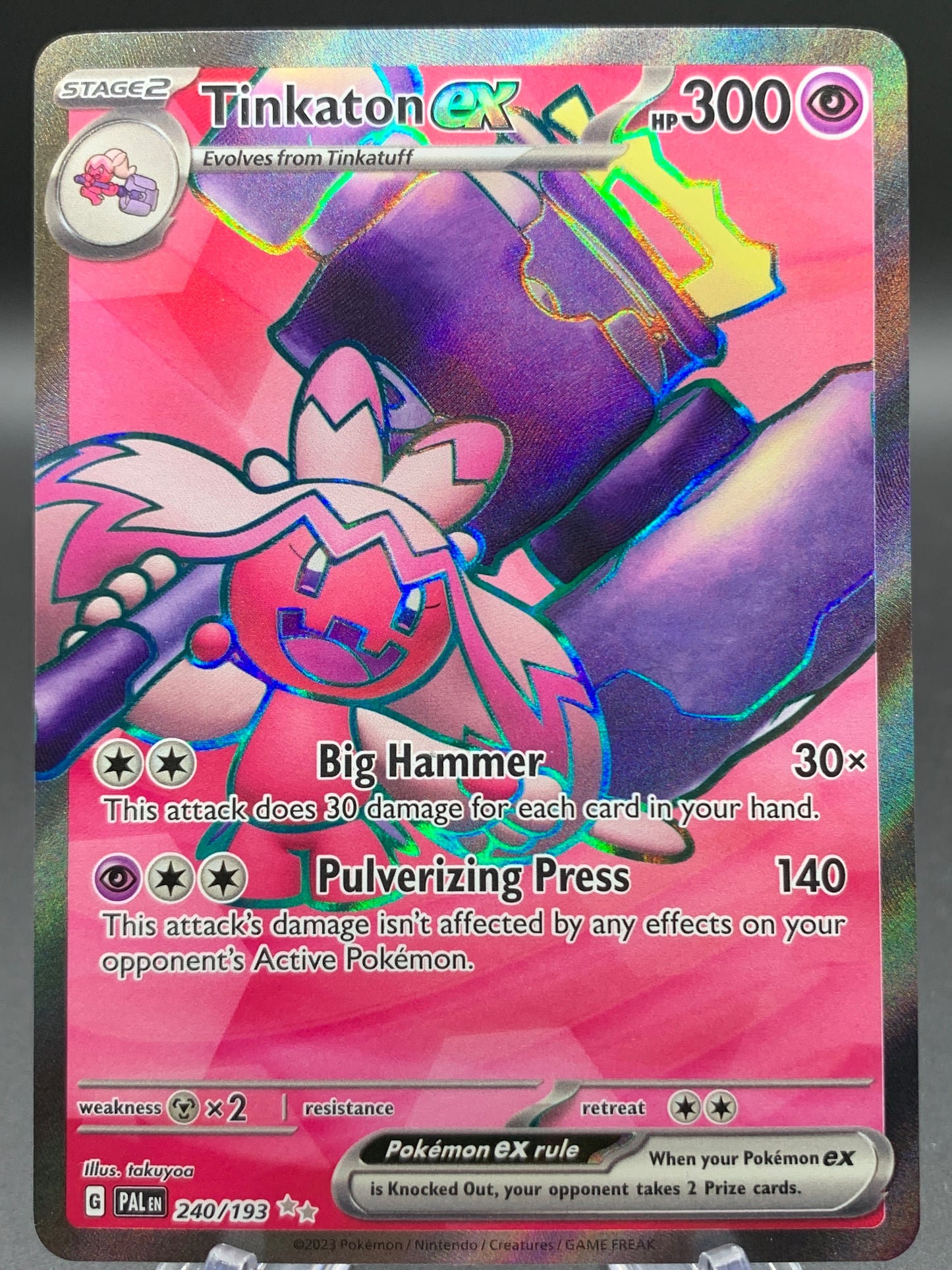 Pokémon TCG: 2023 Tinkaton ex - 240/193 - SV02: Paldea Evolved