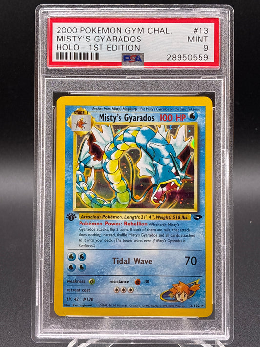 PSA 9 Pokémon TCG: Misty's Gyarados 13/132 (1St Edition) Gym Challenge