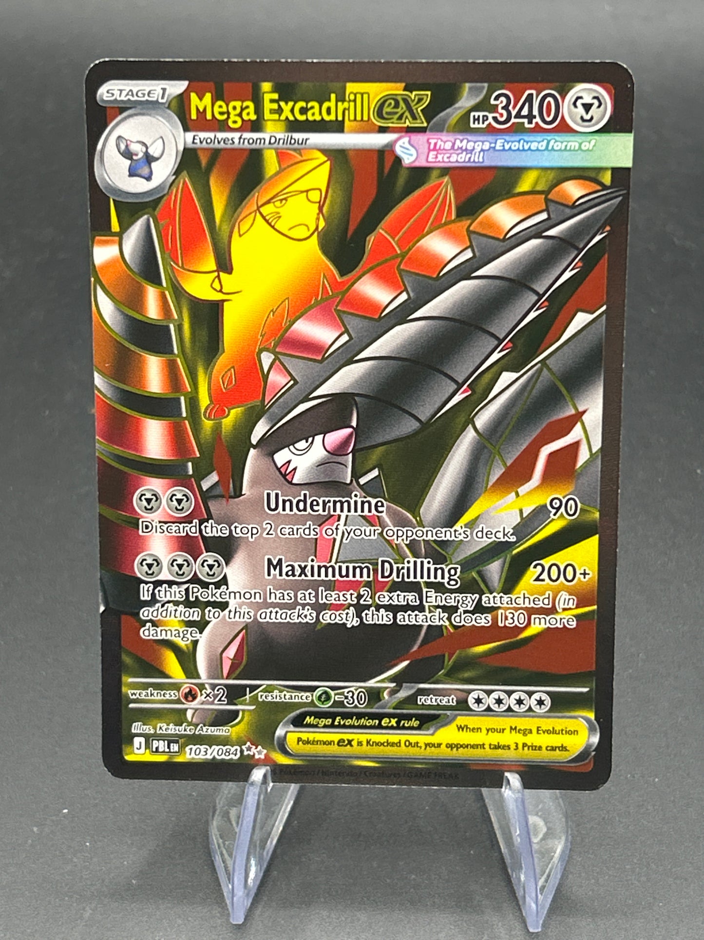 Pokémon TCG: 2026 Mega Excadrill ex - 103/084 - ME05: Pitch Black