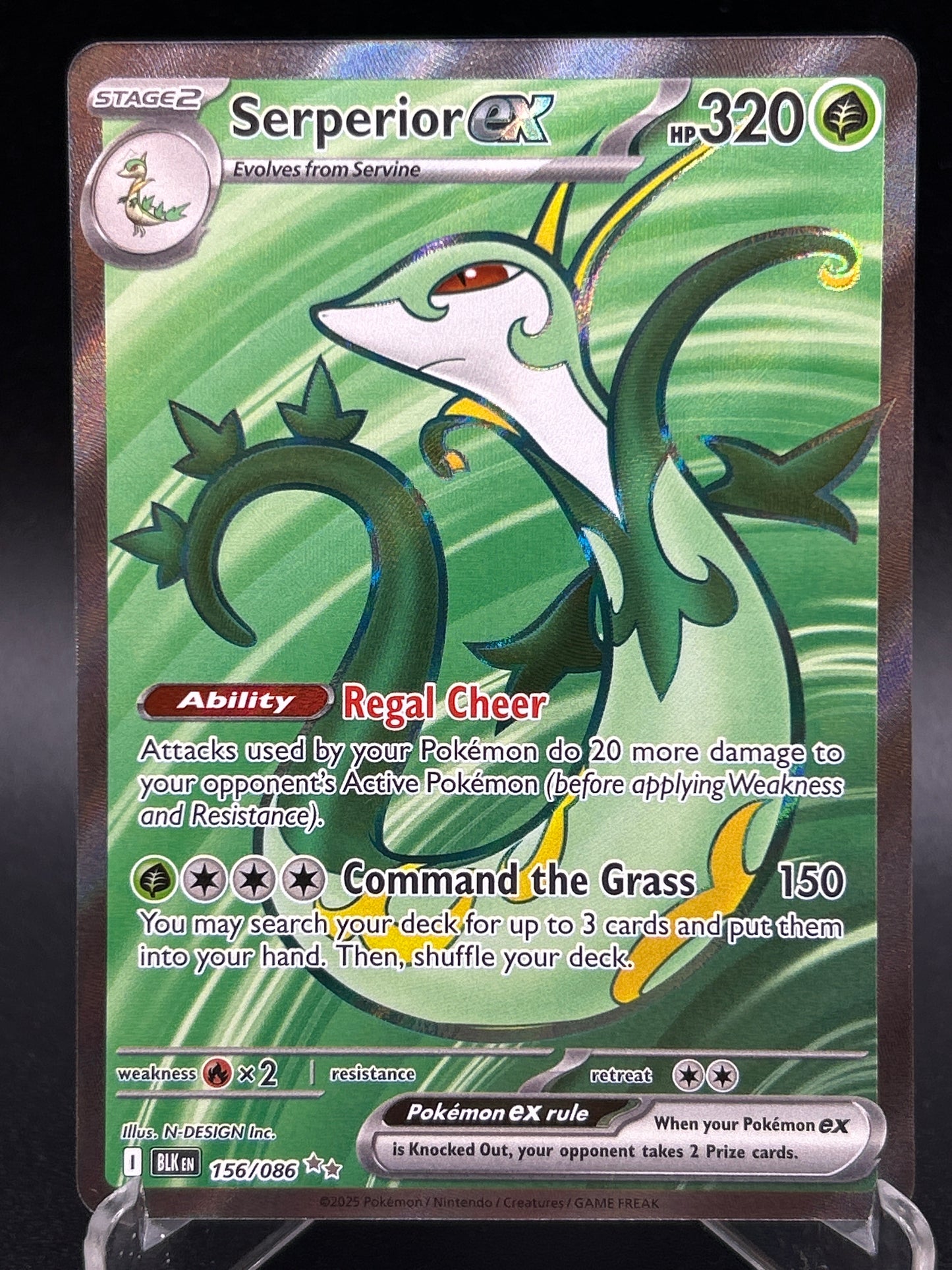 Pokémon TCG: 2025 Serperior ex 156/086 SV: Black Bolt