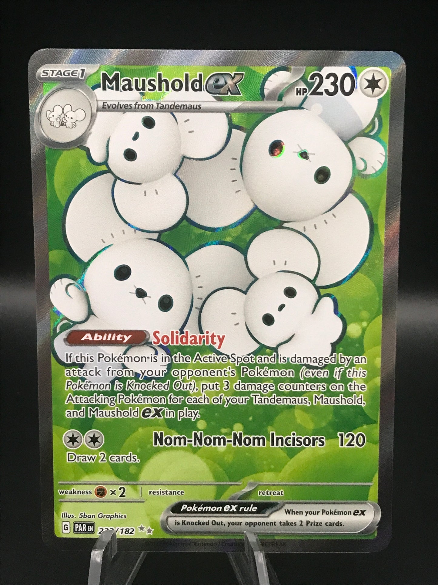 Pokémon TCG: 2023 Maushold ex 233/182 SV04: Paradox Rift