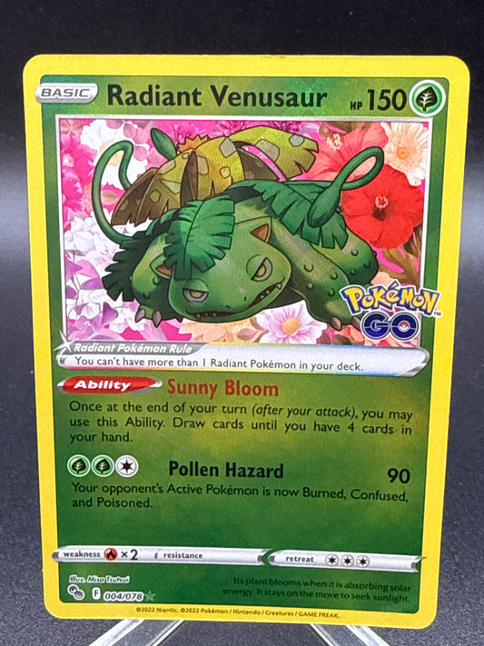 Pokemon TCG 2022 Radiant Venusaur 004/078 - Pokemon Go